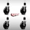 Service Caster 5'' SS Phenolic Wheel Swivel 1-7/8'' Expanding Stem Caster Set, 4PK SCC-SSEX20S514-PHS-178-4 - alternate 2